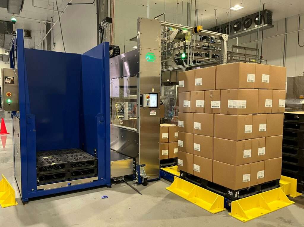 palletizing save labor cost with palletpod roi industries